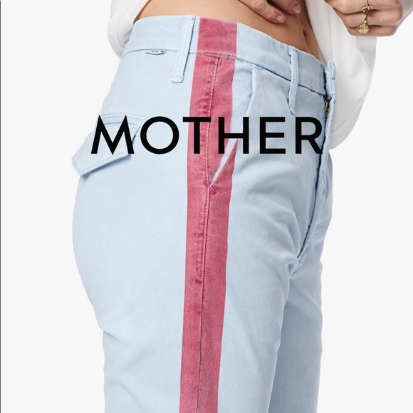 MOTHER Shaker Step Fray Killing Time LT Blue/Red - Picture 3 of 12